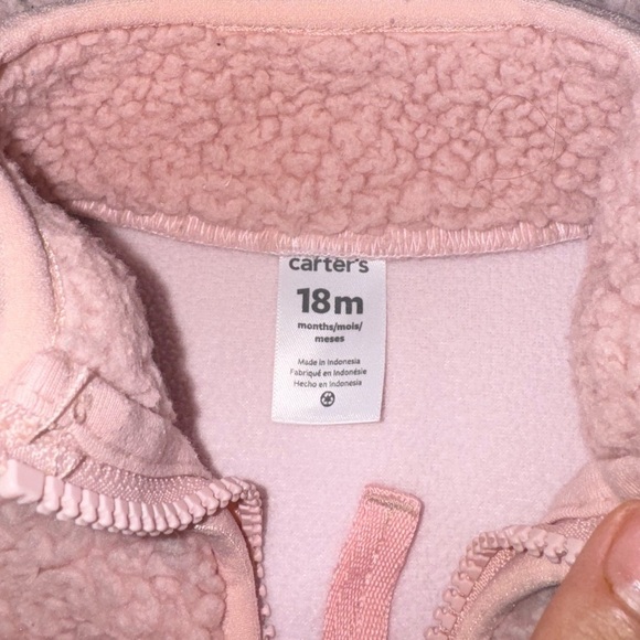 Carter's Pink Fleece Jacket 18M - Picture 2 of 3